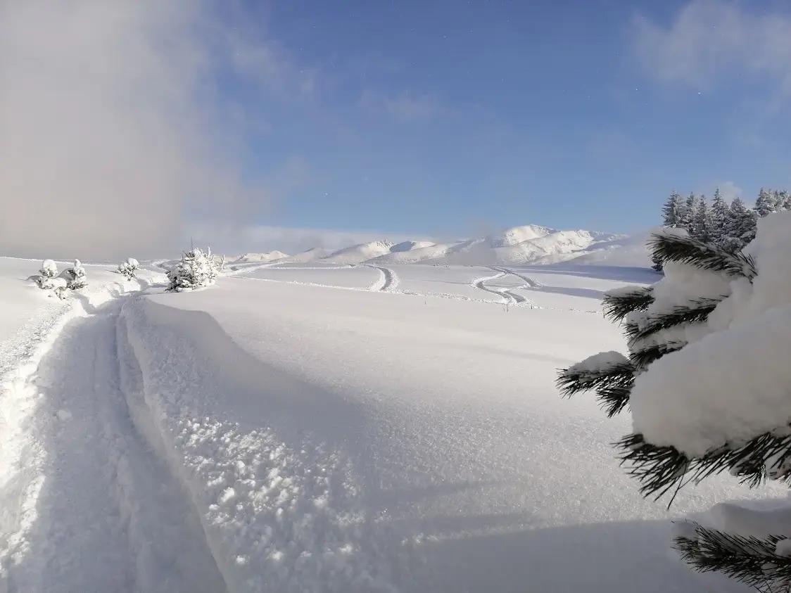 Snowmobile tour starting point