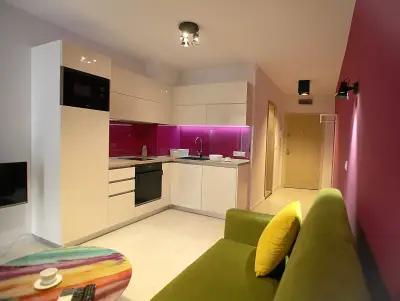 Turquoise and Magenta Apartment