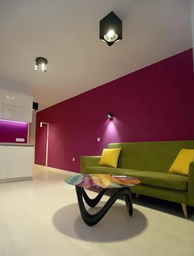 Turquoise and Magenta Apartment